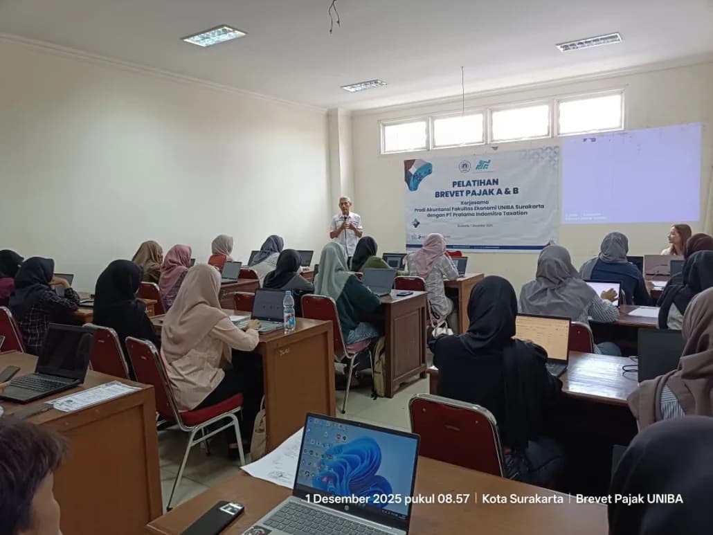 UNIBA Surakarta Selenggarakan Pelatihan Brevet Pajak A & B untuk Tingkatkan Kompetensi Mahasiswa